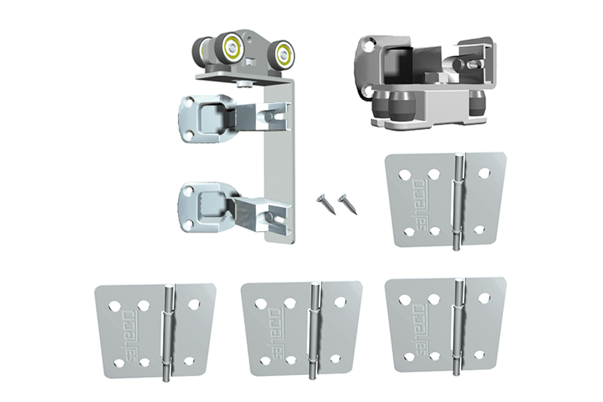 SF-50D fitting set for 2 panels with bottom guide